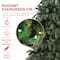 Glitzhome® 7.5ft Pre-Lit Green Slim Fir Artificial Christmas Tree, Multicolor LED Lights